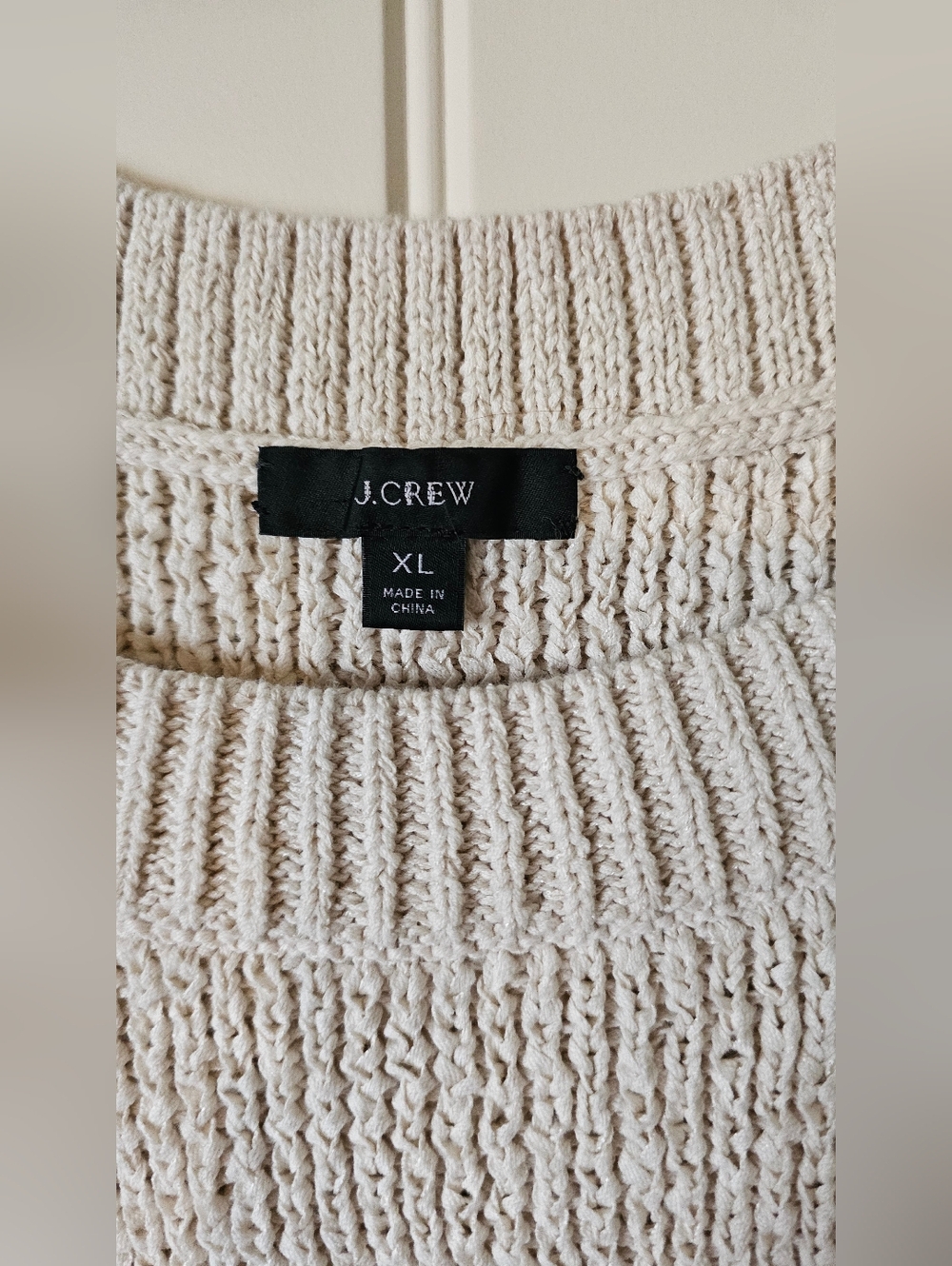 J. Crew Sleeveless Knit Tank Top in Cream, Size XL - Picture 4 of 5